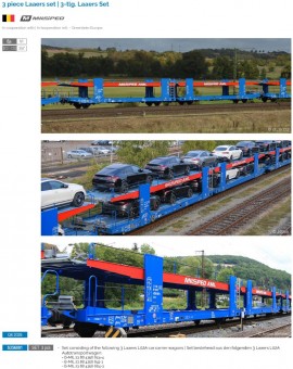 Sudexpress S356001 Milsped Autotransportwagen-Set 3-tlg Ep6 