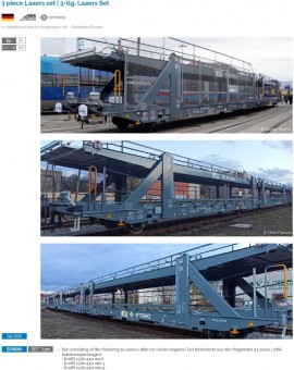 Sudexpress S356005 Ermewa Autotransportwagen-Set 3-tlg Ep.6 