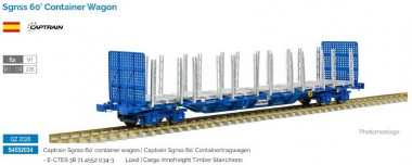 Sudexpress S4552034 Captrain Containerwagen Sgnss60 Ep.6 