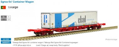 Sudexpress S4552079 Takargo Containerwagen Sgnss60 Ep.6 