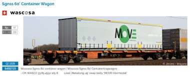Sudexpress S4552125 Wascosa Containerwagen Sgnss60 Ep.6 