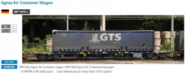 Sudexpress S4565552 MFD Rail Containerwagen Sgnss60 Ep.6 