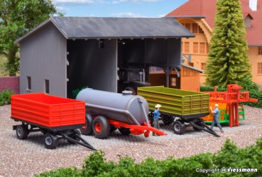 Kibri 12996 Landwirtschaftliches Anhänger-Set 5-tlg 