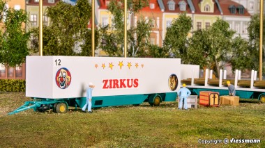 Kibri 14658 Zeltstangen- u. Kofferanhänger Zirkus 