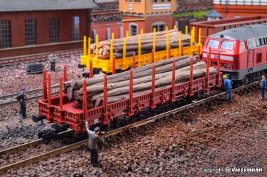 Kibri 16202 Niederbordwagen 2-achs braun 