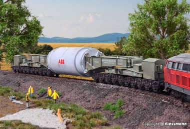 Kibri 16507 MAN Schienentiefladewagen 