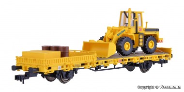 Kibri 26274 H0 Niederbordwagen mit Radl. 
