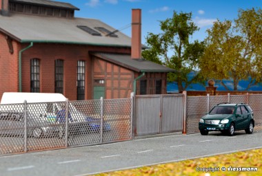 Kibri 38605 Maschendrahtzau in grau, 280 cm 