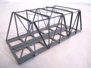 Hack KN12-2 Kastenbrücke  12 cm 2-gleisig, grau 