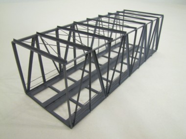 Hack KT23R-2 Kastenbrücke gerade 22,8cm, 2-gleisig,  