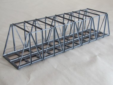 Hack KT32-2 Kastenbrücke 32cm, 2-gleisig, grau 