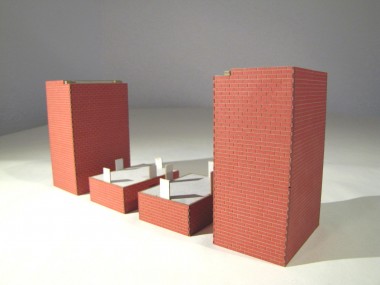 Hack P1Z 1 Paar Widerlager für 1-gleisige H0 Brü 