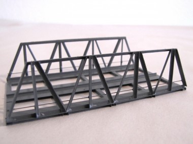 Hack VN10-2 Vorflutbrücke  10 cm, 2-gleisig ,grau 