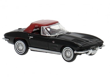 Brekina 18025 Chevy Corvette (C2) Cabrio schwarz (g) 