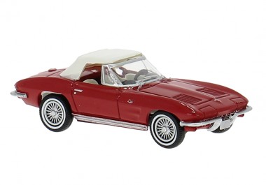 Brekina 18026 Chevy Corvette (C2) Cabrio rot (g) 