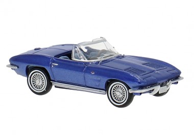 Brekina 18028 Chevy Corvette (C2) Cabrio blau-met. 
