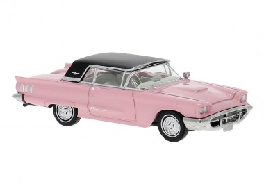 Brekina 18202 Ford Thunderbird Cabrio mit Hardtop rosa 