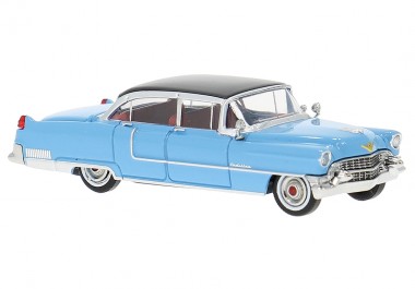 Brekina 18351 Cadillac Fleetwood blau/weiß (1955) 