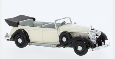 Brekina 21055MCW MB 770K Cabrio (offen) beige/dunkelbraun 