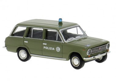 Brekina 22428 Fiat 124 Familiare Polizia 