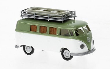 Brekina 31624 VW T1/2b Camper grün/weiß 