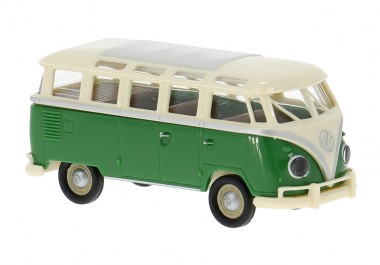 Brekina 31854 VW T1/2b Samba hellbeige/grün 