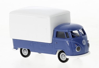 Brekina 32857 VW T1/2b Großraumkoffer brillantblau/wei 