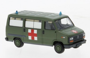 Brekina 34912 Fiat Ducato Bus Ambulanza Militär 