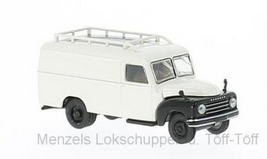 Brekina 58156 Hanomag L28 Kasten weiß/schwarz 