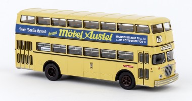 Brekina 61263 Büssing D2U BVG/Möbel Ausstel 