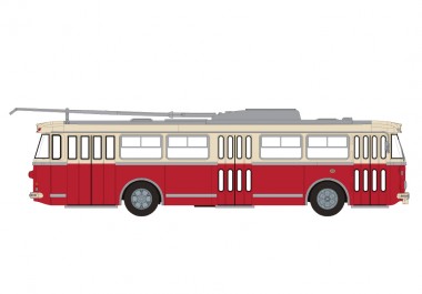 Brekina 61356 Skoda Tr9 beige/rot 