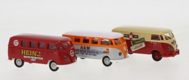 Brekina 90495 3er Set: Der VW T1/2b in Nordamerika 