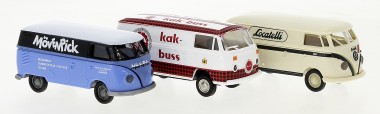Brekina 90497 3er Set: Der VW T1/2b & T2b in Europa 