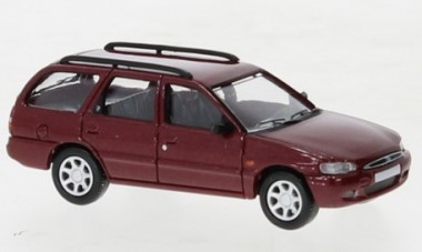 Brekina PCX870467 Ford Escort Mk VII Turnier dunkelrot-met 