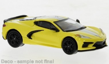 Brekina PCX870672 Chevrolet Corvette C8 hellgelb/schwarz 