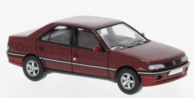 Brekina PCX870744 Peugeot 405 Mi16 dunekelrot (1987) 