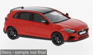 Brekina PCX870927 Hyundai i30 N rot/schwarz (2021) 