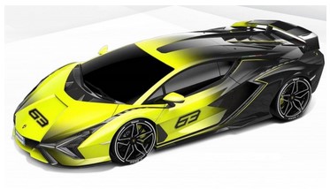 Bburago 11100 Lamborghini Sian FKP 37 yellow/black 