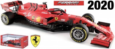 Bburago 16808L Ferrari Scuderia #16 LeClerc 2020 