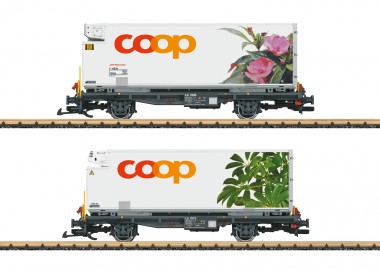 LGB 45885 RhB Containerwagen "Coop" Set 2tlg. Ep.6 