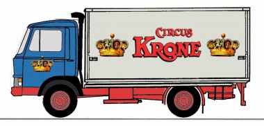 LOEWE 4082 Iveco Zeta 90M5 Koffer-Lkw Circus Krone 