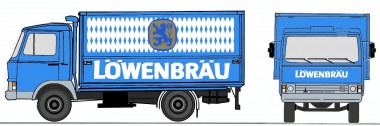 LOEWE 4093 Magirus-Deutz 90M5 Koffer Löwenbräu 