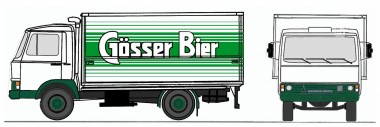LOEWE 4098 Magirus-Deutz 90M5 Koffer Gösser Bier 