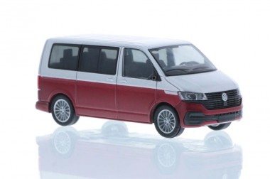 Rietze 11672 VW T6.1 Bus KR reflexsilbe/fortanarot 