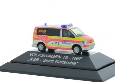 Rietze 53403 VW T5 Bus KR´10 Notarzt ASB Karlsruhe 