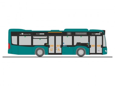 Rietze 67970 MB Citaro K´12 traffiQ Frankfurt 