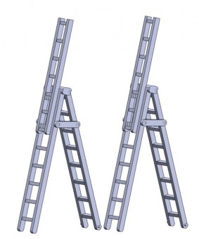 Rietze 70283 Feuerwehr Mehrzweckleiter silber 