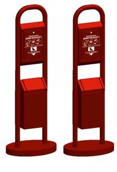 Rietze 70292 Hundetoilette rot (2 Stück) 