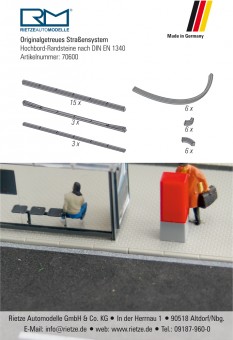 Rietze 70600 Hochbord-Randsteine nach DIN EN1340 