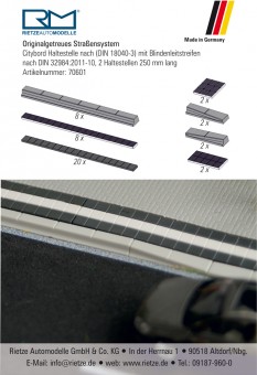 Rietze 70601 Citybord-Haltestelle Blindenleitstreifen 